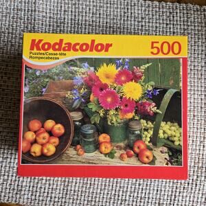 ROSEART Puzzle Fruitful Bounty 500 Piece - Kodacolor Fruit Flowers - Sealed 2005